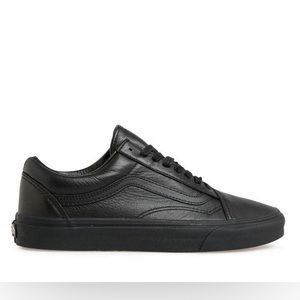 Vans womens black leather old skool
